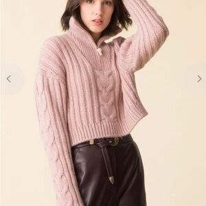 Nanushka Soft Pink Turtleneck Sweater